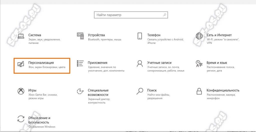 параметры персонализация